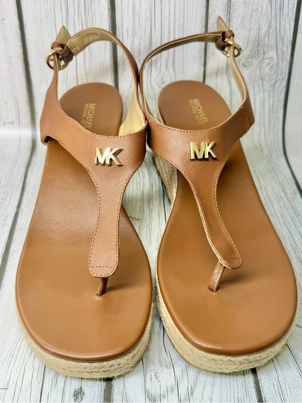 BRAND NEW Size 10 Michael Kors Women's Laney Thong Espadrille Wedge Sandals